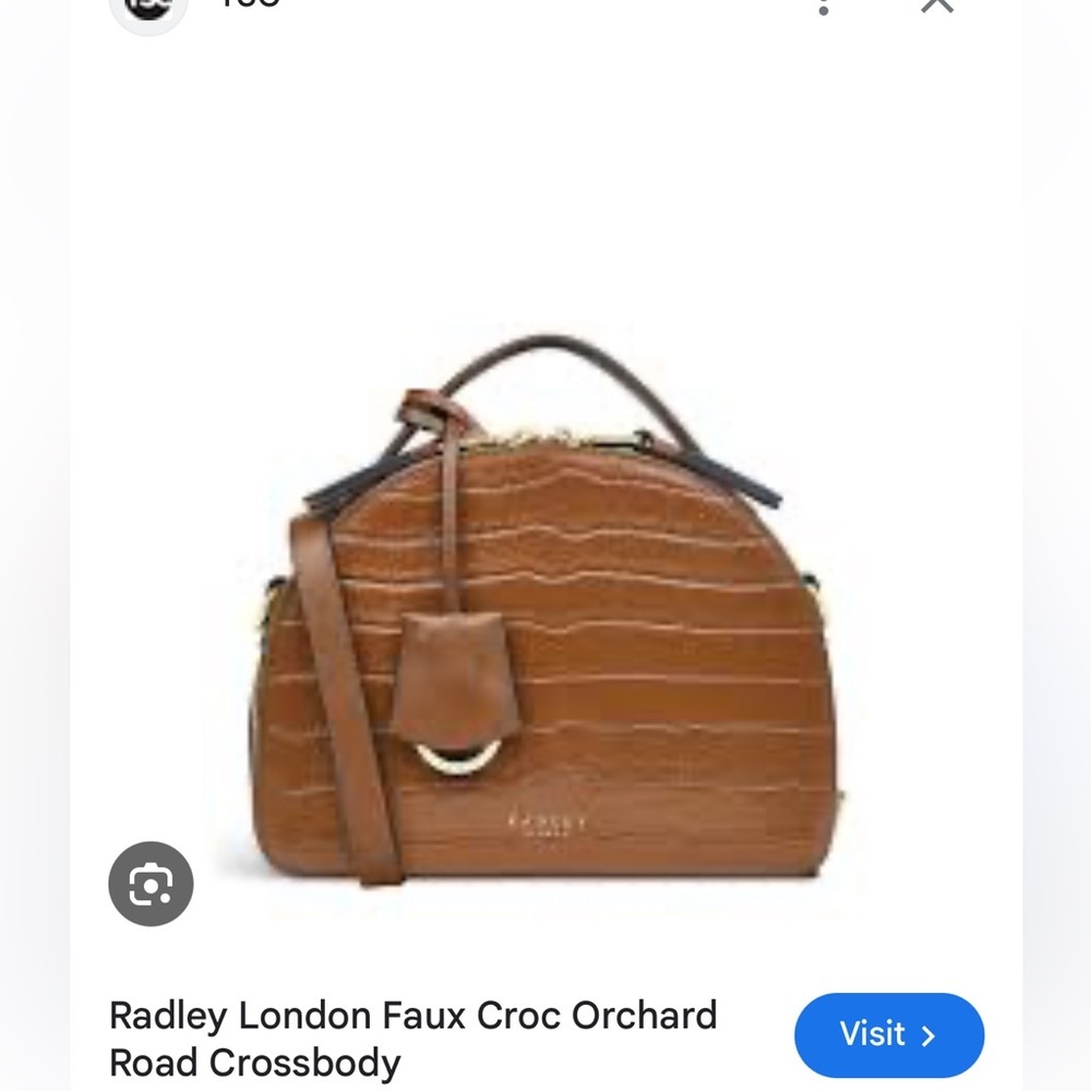 RADLEY LONDON Tan Faux Croc Crossbody Bag
